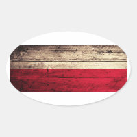 Old Wooden Poland Flag