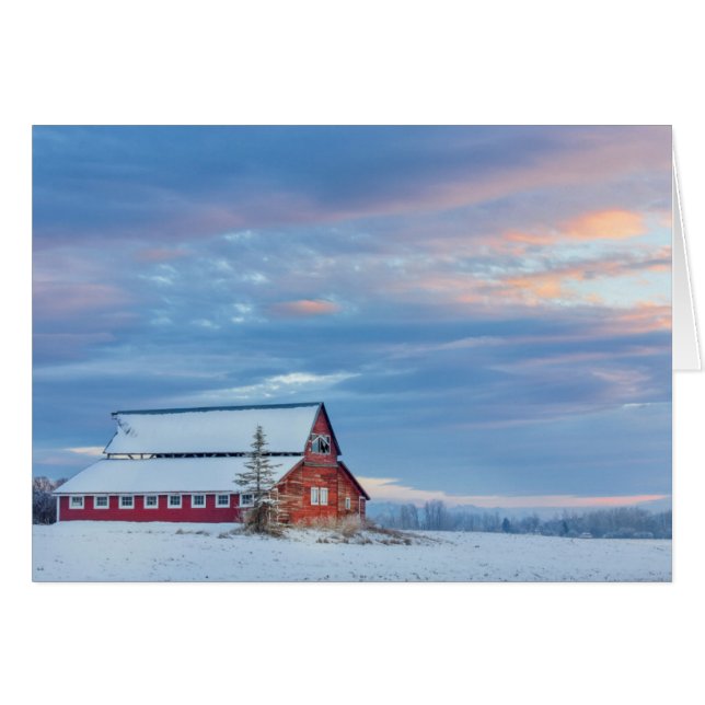 Old Wooden Red Barn In The Lower Valley (Front Horizontal)