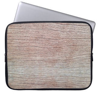 Old wooden texture with beautiful natural patterns laptop sleeve