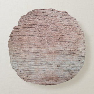 Old wooden texture with beautiful natural patterns round cushion