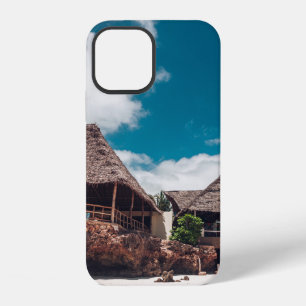 Old wooden tropical bungalow on the beachancient,a iPhone 12 case