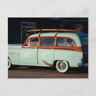 Old Woody Pontiac Postcard