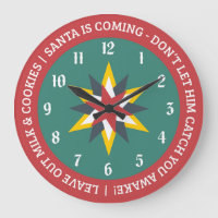 Old World Christmas Clock with Santa Indicator