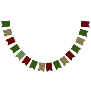 Old World Christmas Tree Pattern Evergreen Bunting