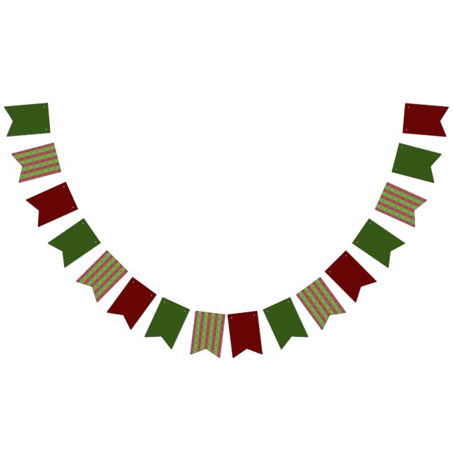 Old World Christmas Tree Pattern Evergreen Bunting (All)