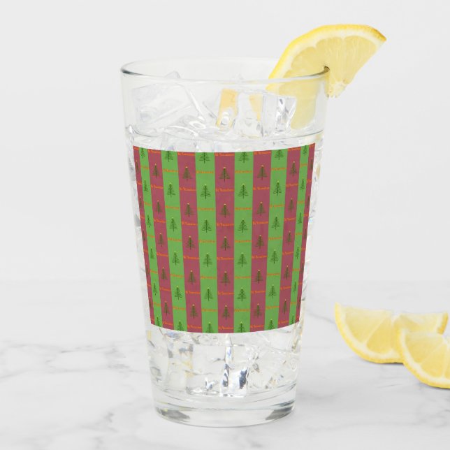Old World Christmas Tree Pattern Evergreen Glass (Back Ice)