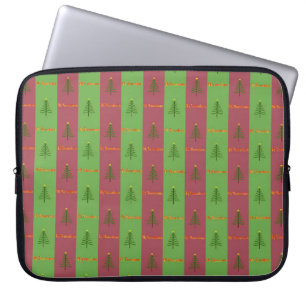 Old World Christmas Tree Pattern Evergreen Laptop Sleeve