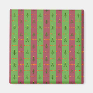 Old World Christmas Tree Pattern Evergreen Magnet