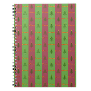Old World Christmas Tree Pattern Evergreen Notebook