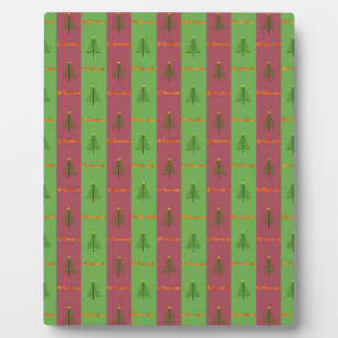 Old World Christmas Tree Pattern Evergreen Plaque