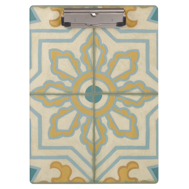 Old World Decorative Tile Pattern Clipboard (Front)