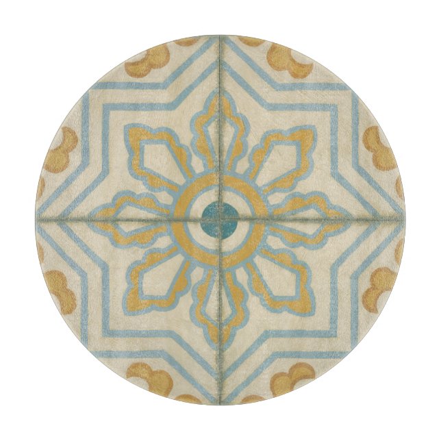 Old World Decorative Tile Pattern Cutting Board (Front)