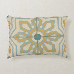 Old World Decorative Tile Pattern Decorative Cushion