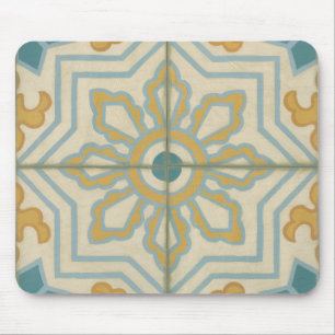 Old World Decorative Tile Pattern Mouse Pad