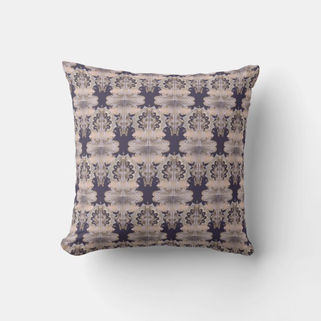 Old world design neutral colours cushion (Front)