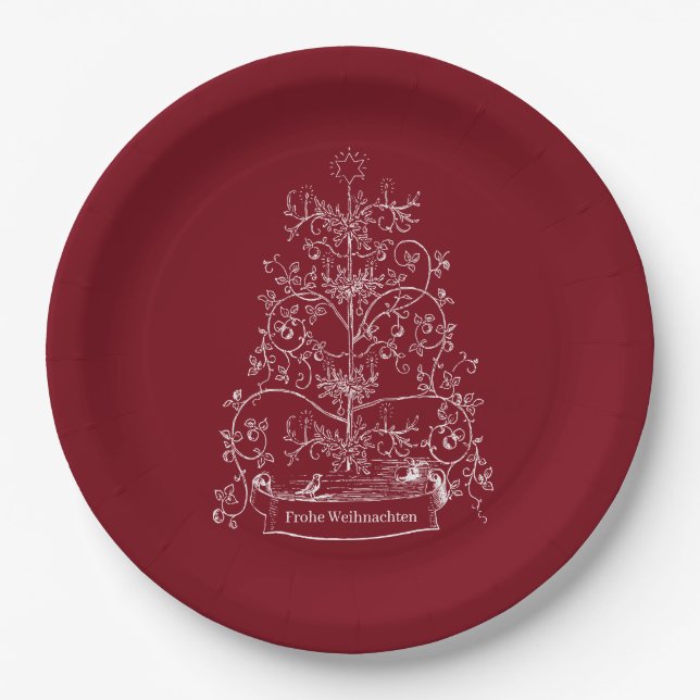Old World German Tannenbaum Paper Plate (Front)