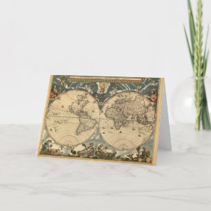 Old World Map - Card