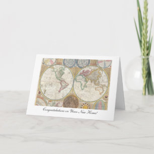 Old World Map from 1794 - Congrats on New Home Card