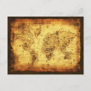 Old World Map  Gifts Postcard