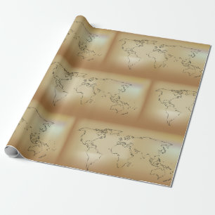 Old World Map Wrapping Paper