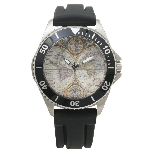 Old World Map Wrist Watch (Front)