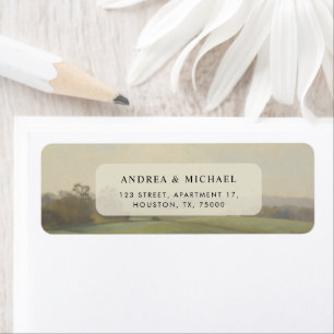 Old World Painting Countryside Wedding Address