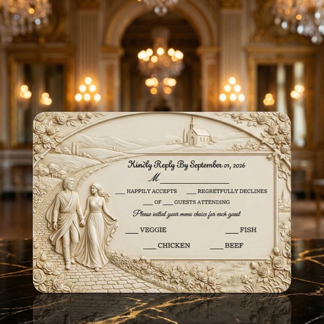 Old World Romantic Architectural Arch RSVP Card (Creator Uploaded)