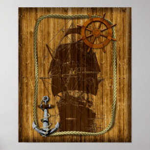 Old World Sailing Poster