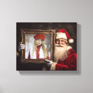 Old World Santa | Add-Your Photo | Luxe Christmas Canvas Print