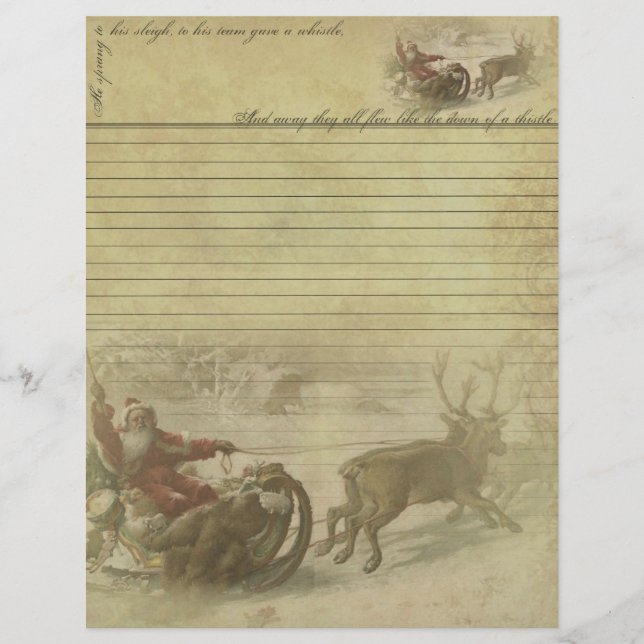 Old World Santa Letterhead - Letter from Santa (Front)
