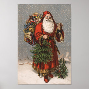 Old World Santa Poster