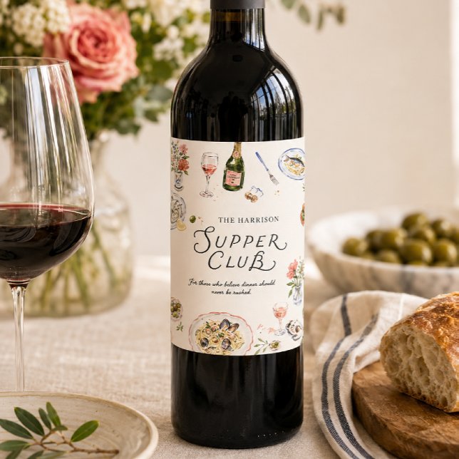 Old World Seafood & Wine Supper Club Label (Creator Uploaded)