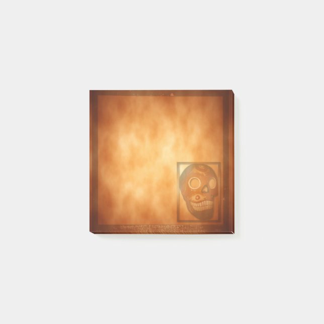 Old World Skull Post-it Notepad (Front)