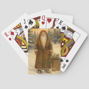 Old World Style Father Christmas Playing Cards