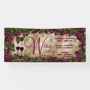 Old World Vintage Wine Tasting Banner