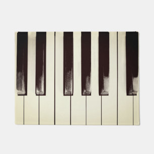Old Worn Piano Keys Doormat