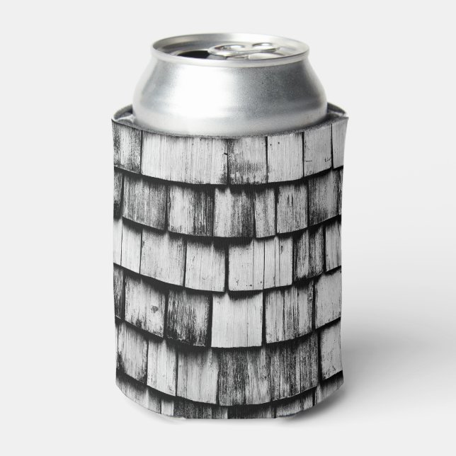 Old Worn Wooden Board Wall  Can Cooler (Can Front)