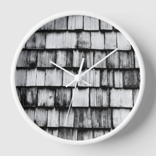 Old Worn Wooden Board Wall Clock