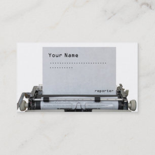 Old Writing Machine Business Card