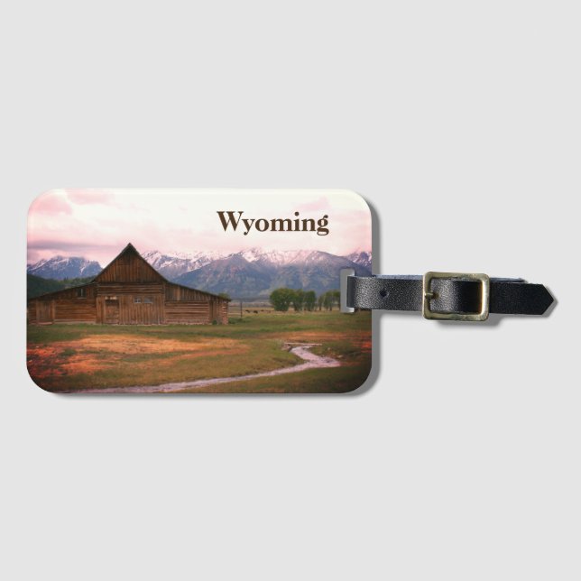 Old Wyoming Barn Luggage Tag (Front Horizontal)