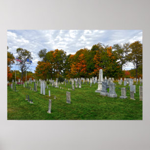 Old Yard Cemetery, Stowe, Vermont Poster