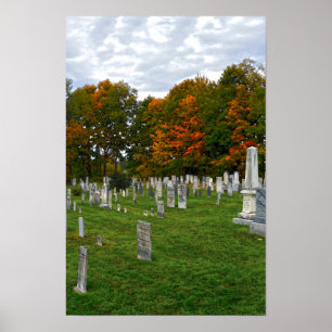Old Yard Cemetery, Stowe, Vermont Poster