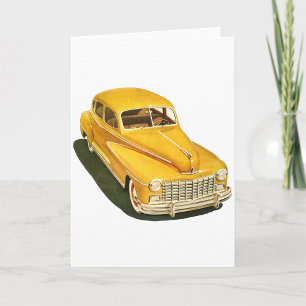 Old Yellow Car Greeting Cards