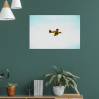 Old Yellow Prop Propeller Plane Photographic Art