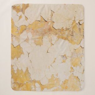 Old yellow stucco backgroundabstract, aged, antiqu sherpa blanket
