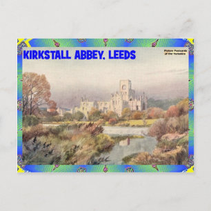 OLD YORKSHIRE - KIRKSTALL ABBEY, LEEDS POSTCARD