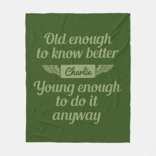 "Old & Young" custom name fleece blankets
