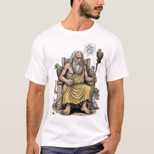 Old Zeus Tired God Burden of Eternity T-Shirt
