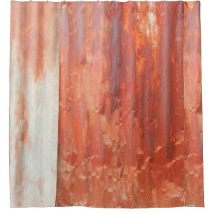 Old zinc background in vintage style. Rusted wall  Shower Curtain