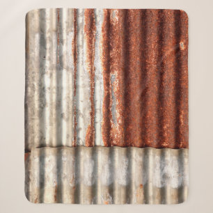old zine and rusty corrugated texture background.  sherpa blanket